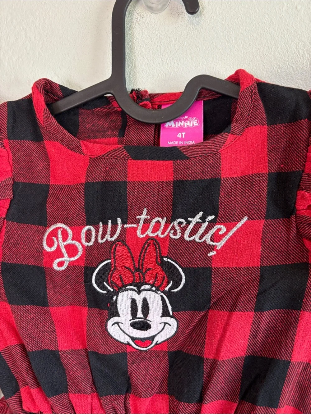Bundle 2/$30! NEW Disney Plaid Flannel Minnie Mouse Dress 4T
